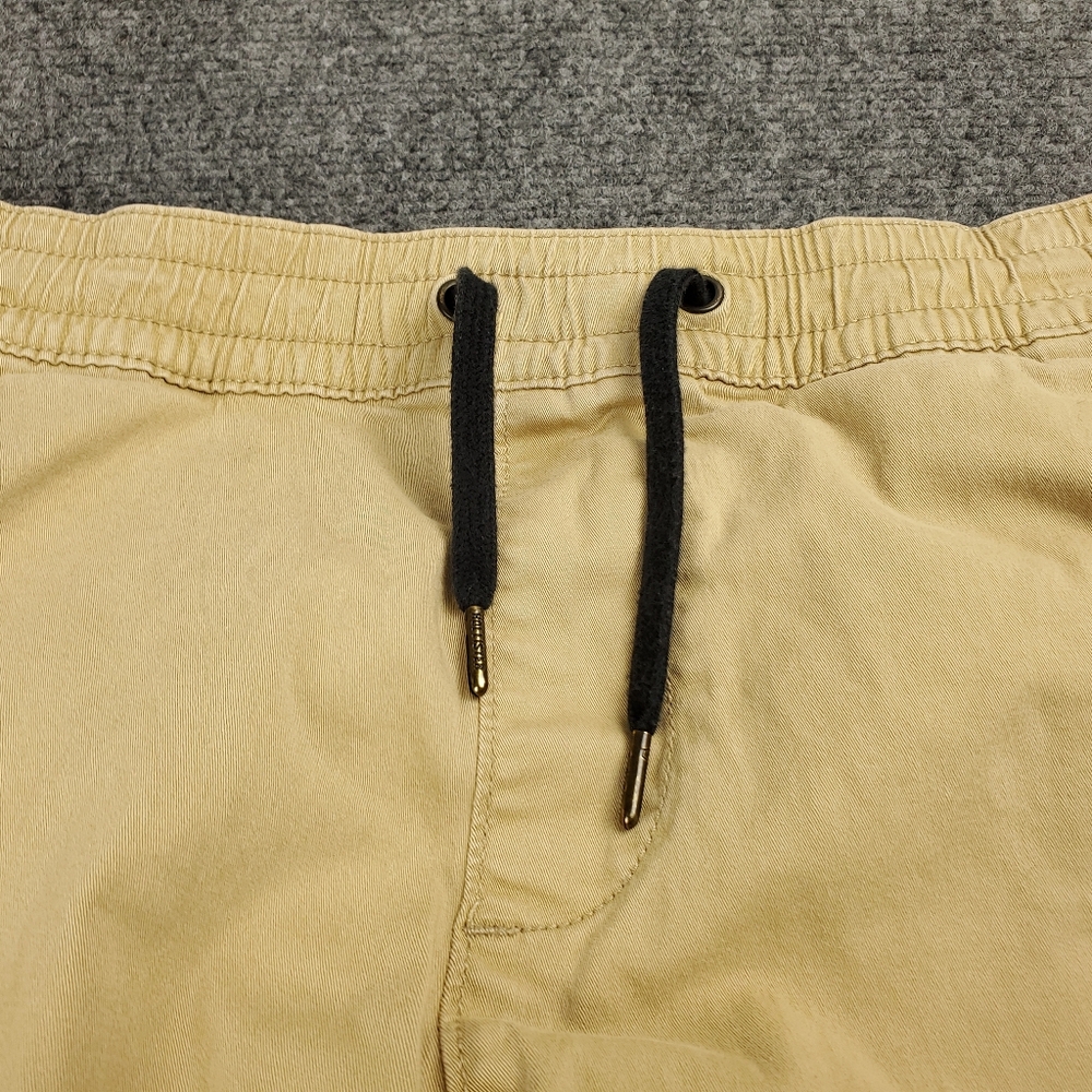Hollister Skinny Jogger Pants Mens Medium Advanced Stretch Khaki Beige Cuffed - Picture 5 of 8
